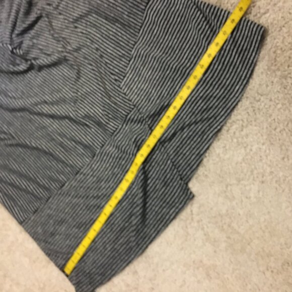 Jones New York Modern Grey and Black Pinstripe Wrapover Sweater - Picture 14 of 16